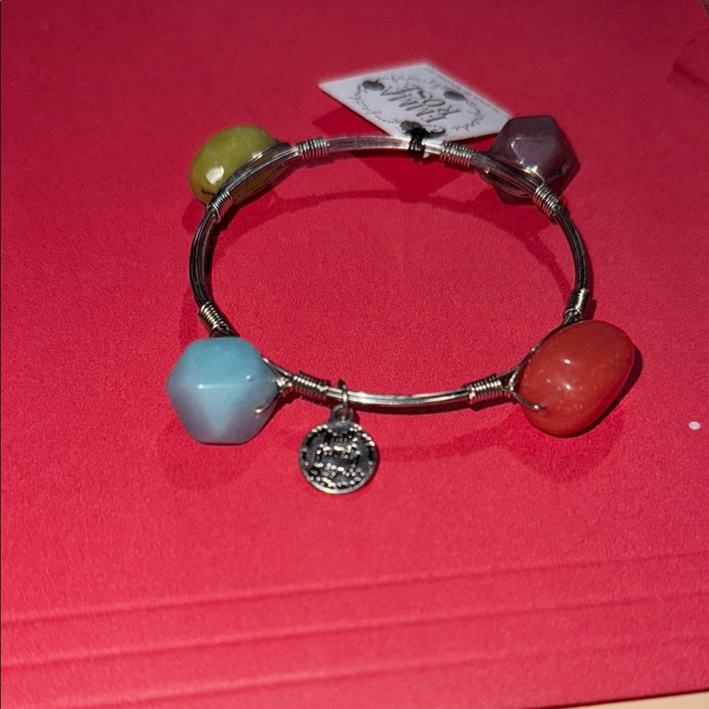 Multicolor Gemstone Bangle - Picture 4 of 7